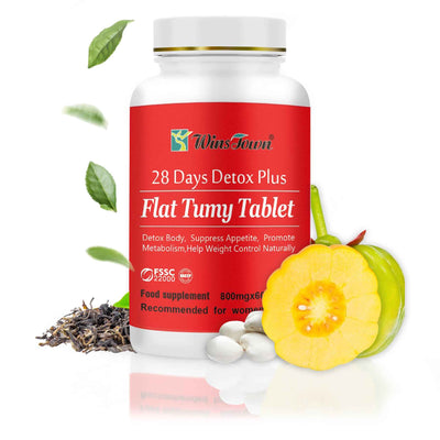 כדורים לבטן שטוחה – 28 Day Detox Plus Flat Tummy Tablet