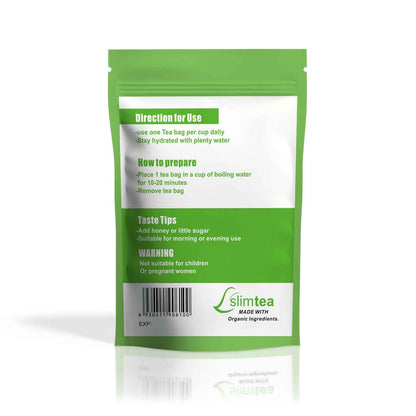 Slim Tea Tox – תה דטוקס אורגני ל־28 יום להרזיה וחילוף חומרים – אריזה