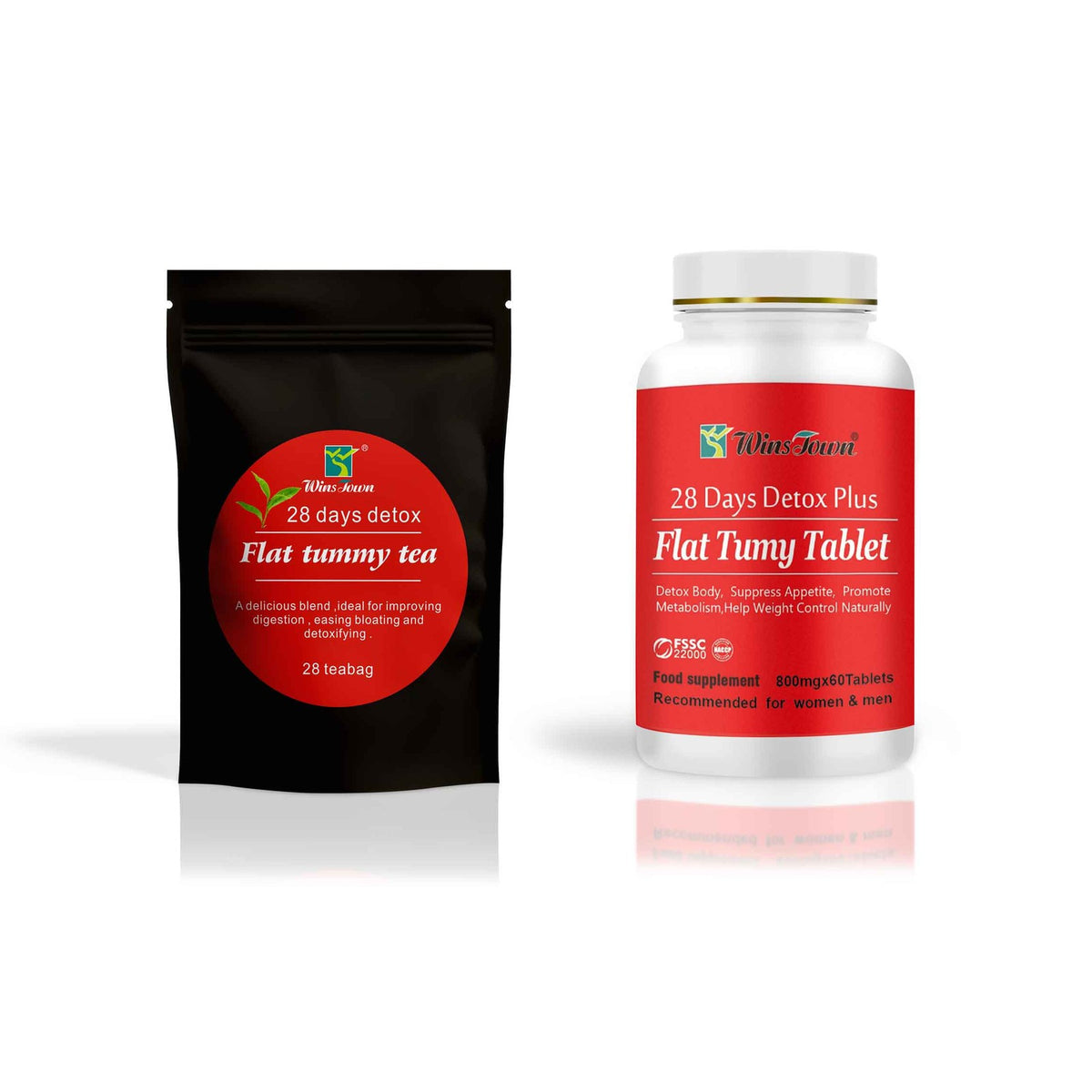 ערכת בטן שטוחה – תה שחור וטבליות 28 Day Detox Plus